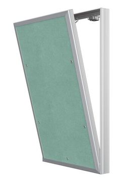 Люк ревизионный D Ceramo Base 300х500 скрытый монтаж съемный алюминий EVECS