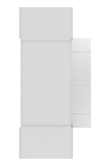 Тройник ТФП D100 с выходом 60х204 пластик ERA