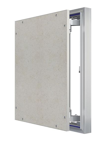 Люк ревизионный D Ceramo Optimum 400х500 скрыт.монтаж петля алюминий EVECS