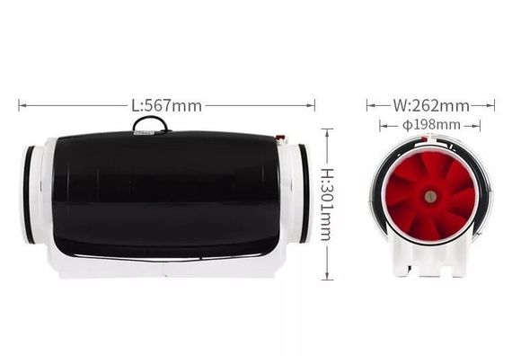 Вентилятор канальный NAVIGATOR 200мм (HDD-200P)