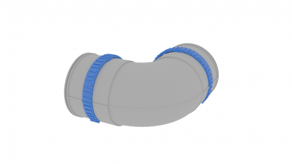 Отвод 90° Flexag FL90-PP90