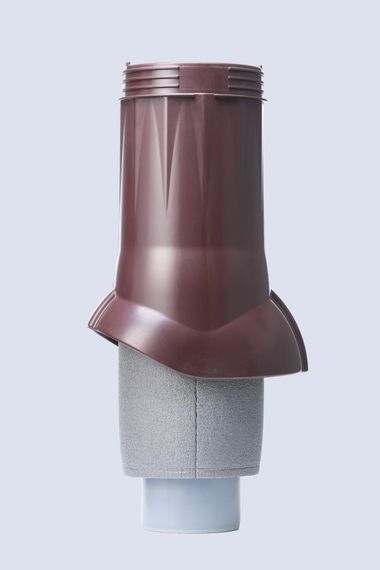 Готовый комплект, изолированный для кровли с профилем Монтеррей (Monterrey) и его аналогами d 110/160 мм, цвет коричневый RAL 8017, серия Twister