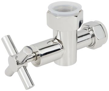 Вентиль запорный с клапаном Стилье крестовой (G 1" НГ х G 3/4" НГ)