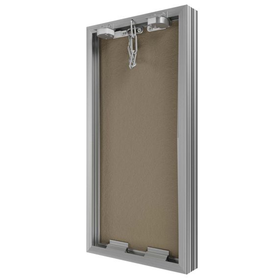 Люк ревизионный D Ceramo Base 300х600 скрытый монтаж съемный алюминий EVECS