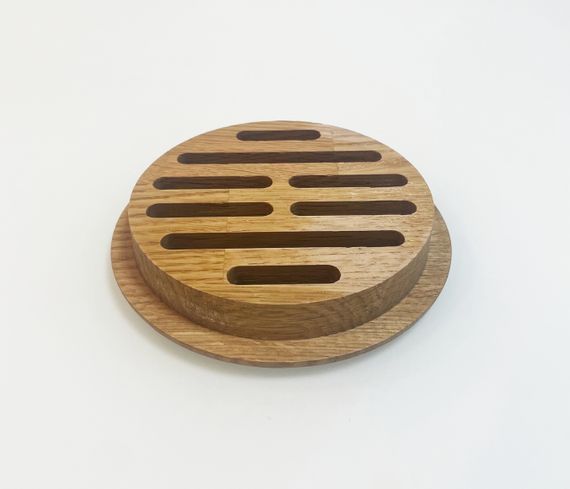 Деревянная врезная решетка Visioner d 120мм. (посадка 105мм. из дуба)