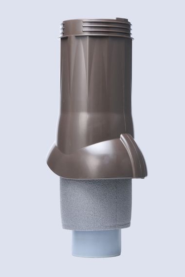 Готовый комплект, изолированный для кровли с профилем Монтеррей (Monterrey) и его аналогами d 110/160 мм, цвет темно-коричневый RAL 8019, RR 32, серия Static