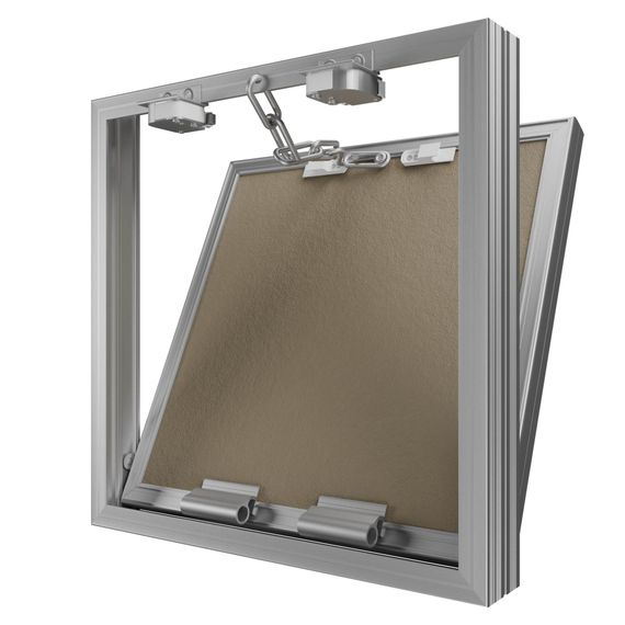 Люк ревизионный D Ceramo Base 600х600 скрытый монтаж съемный алюминий EVECS