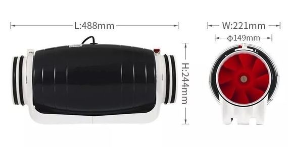 Вентилятор канальный NAVIGATOR 150мм (HDD-150P)