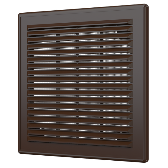 Решетка вентиляционная Р сетка разъемная 209х209 пластик Brown ERA