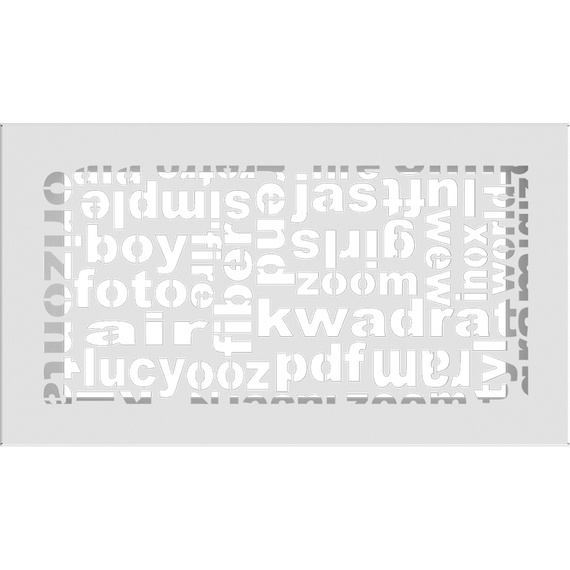 Решетка каминная Kratki ABC белая 17x30