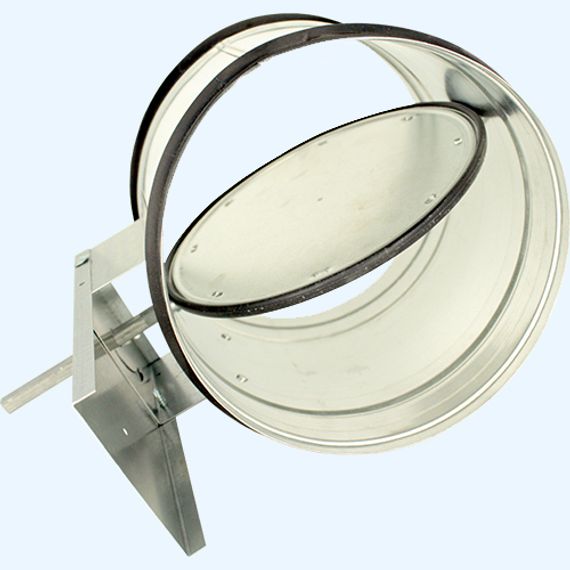 Клапан воздушный под электропривод ZSK 200 мм (лопатки с резиновым уплотнителем)