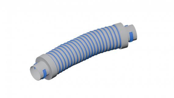 Flexag GL 75/600 гибкий шумоглушитель, D75, длина 600 мм