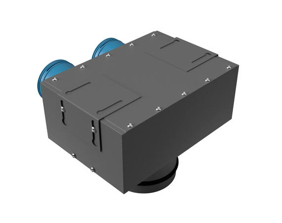 Пленум AirDS потолочный оцинкованный, 125 мм, 4*75 мм. Стандарт (серый)