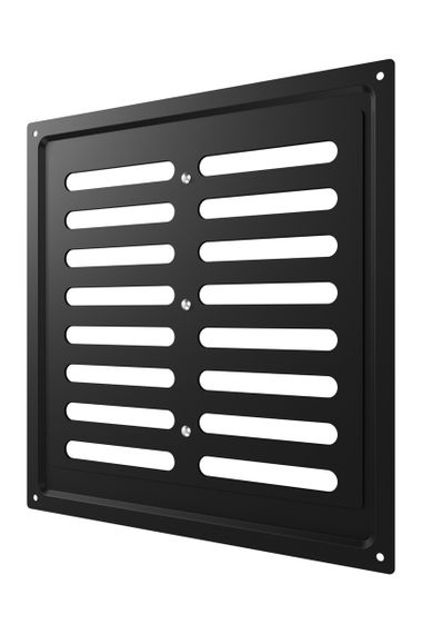 Решетка вентиляционная MER регулируемая 250х250 окраш.сталь Black ERA