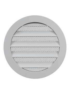 Решетка вентиляционная РКМ фланец D100 сетка D125 алюминий ERA