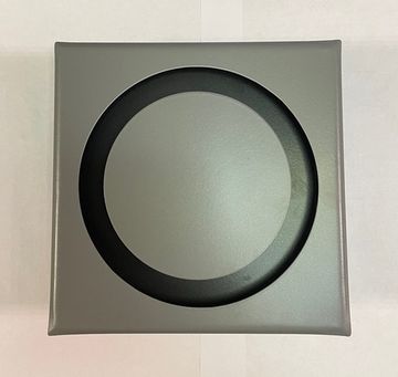 Диффузор приточно-вытяжной на магнитах регулируемый НД-100 декоративный металлический серый RAL 7005 матовый