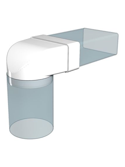 Переходник СККП D125 90° 60х204 пластик ERA