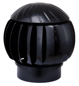 Ротационная вентиляционная турбина, РВТ 160 мм черный RAL 9005, серия Twister
