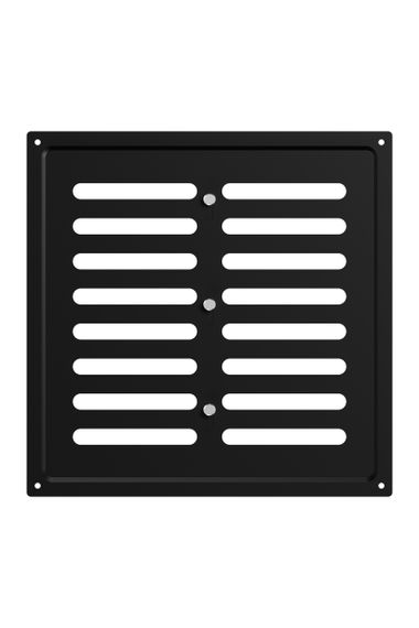 Решетка вентиляционная MER регулируемая 250х250 окраш.сталь Black ERA