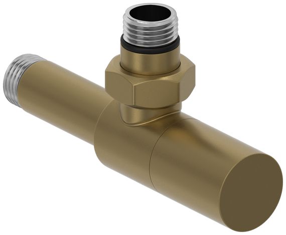 Вентиль угловой (цилиндр) G 1/2" НР х G 1/2" НР (Золотой шёлк)