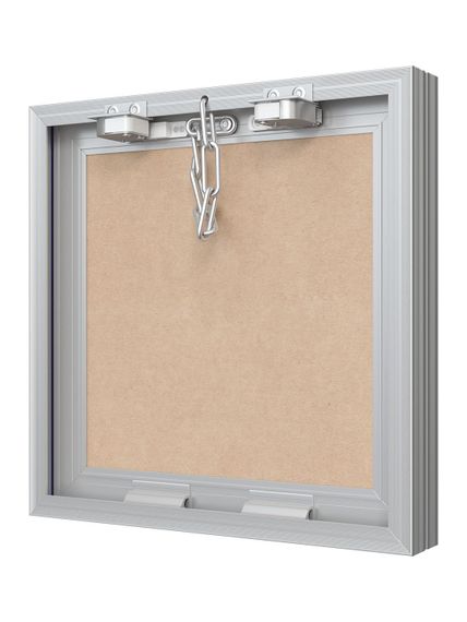 Люк ревизионный D Ceramo Base 250х250 скрытый монтаж съемный алюминий EVECS