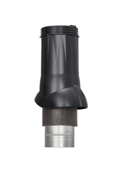 Готовый комплект, изолированный для кровли с профилем Монтеррей (Monterrey) и его аналогами d 150/160 мм, цвет черный RAL 9005, серия Static