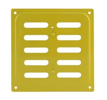 Решетка с заслонкой (заглушкой) 160х160 мм Золото