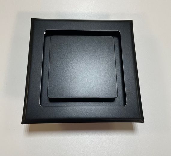 Диффузор приточно-вытяжной на магнитах регулируемый НДК-150 декоративный металлический черный матовый