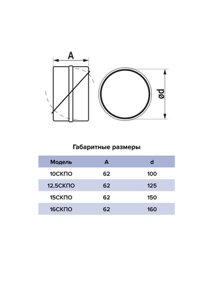 Соединитель СКПО D160 обратный клапан пластик ERA