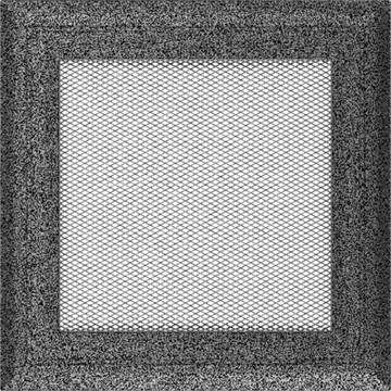 Решетка каминная Kratki OSCAR чёрная хром 17x17
