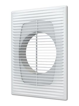 Решетка вентиляционная ПФ фланец D125 разъемная 185х255 пластик ERA