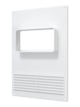 Площадка торцевая ПТГР фланец 120х60 горизонтальная решетка 180х250 пластик ERA