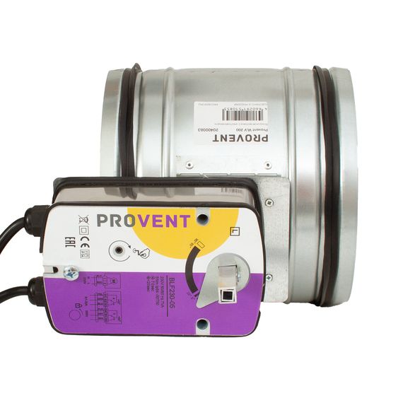 Provent VLV 125 клапан воздушный с электроприводом и возвратной пружиной
