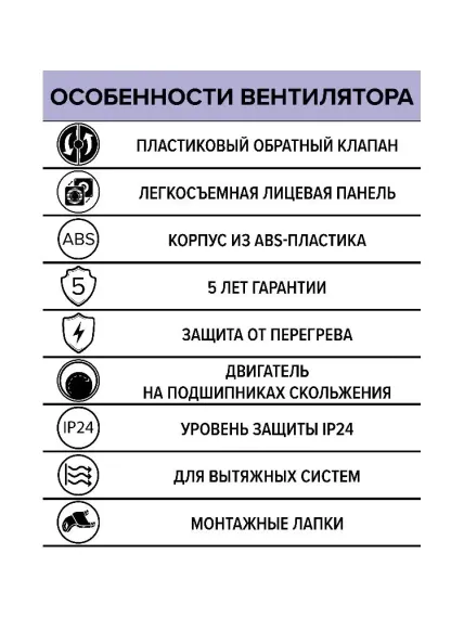 Вентилятор накладной WIND D100 обр.клапан ERA