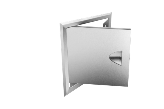 Люк из нержавеющей стали с ручкой ЛНР 200х200 матовый