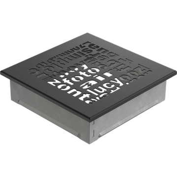 Решетка каминная Kratki ABC чёрная 17x17