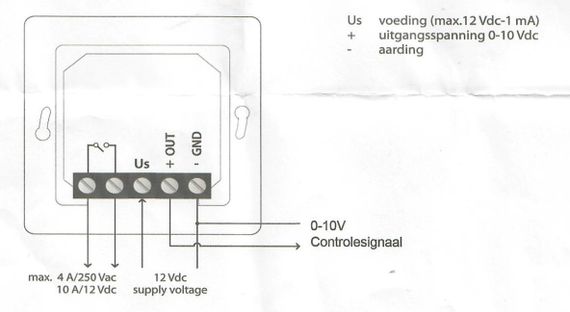 Регулятор (потенциометр) MTY 0-10B (плавное регулирование)