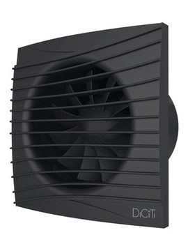 Вентилятор накладной SILENT D100 обратный клапан Matt black DICITI