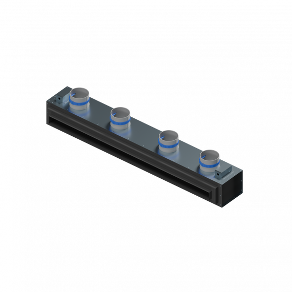 Flexag SH-1-1000-25-B щелевой диффузор с КСД под гипсокартон, черный