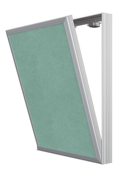 Люк ревизионный D Ceramo Base 300х400 скрытый монтаж съемный алюминий EVECS