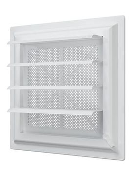 Решетка вентиляционная AIRVENT регулируемая жалюзи 281х281 пластик ERA