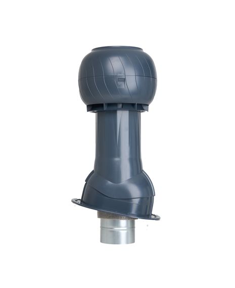 Готовый комплект, изолированный для фальцевой и готовой кровли из битумной черепицы d 150/160 мм, цвет серый графит RAL 7024, серия Static