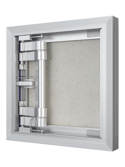 Люк ревизионный D Ceramo Optimum 300х300 скрыт.монтаж петля алюминий EVECS