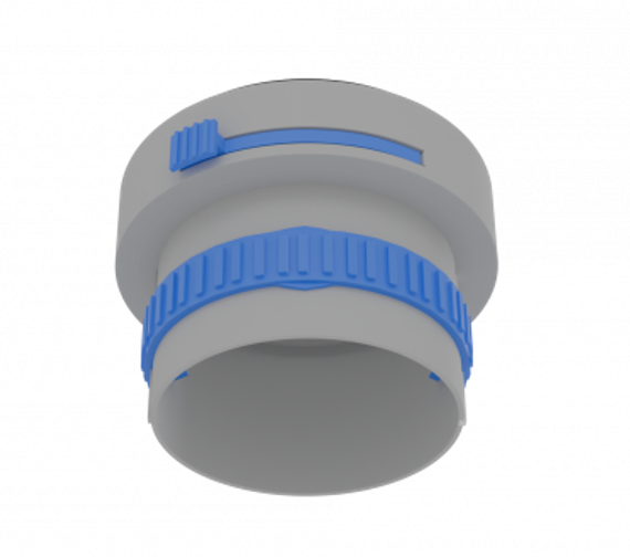 Фланец соединительный с ирисовым дросселем Flexag FLD75-G, цвет серый