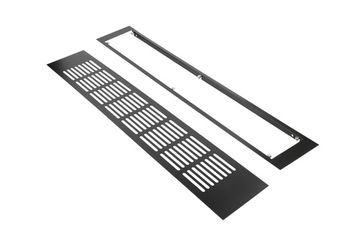 Решетка на магнитах Визионер МВМС-М 400х80 мм Черная матовая