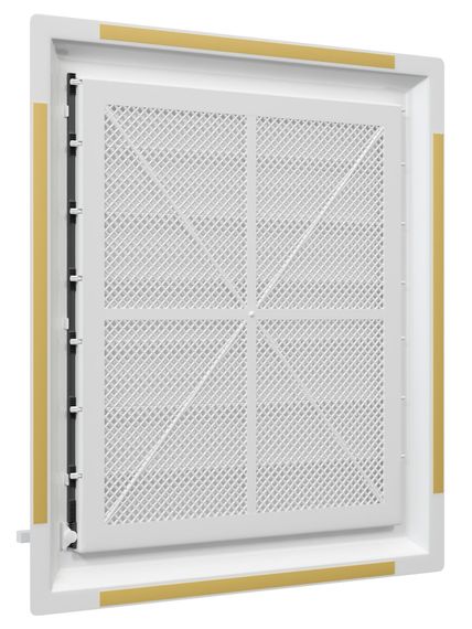 Решетка вентиляционная AIRVENT регулируемая жалюзи 349х399 пластик ERA