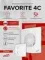 Вентилятор накладной FAVORITE D100 обр.клапан ERA