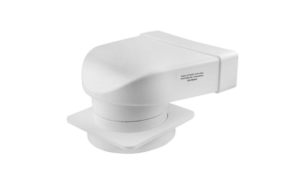 Решетка скрытого монтажа для натяжного потолка SECRET d150мм с вентилятором на шарикоподшипнике d100мм с выходом на трубу 60х204мм