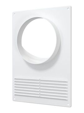 Площадка торцевая ПТПР фланец D120 решетка 180х250 пластик ERA