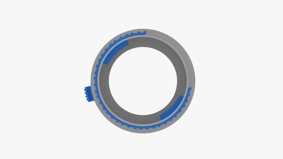 Фланец соединительный с ирисовым дросселем Flexag FLD90-G, цвет серый